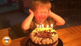Baby Crying Because of Blowing Candles