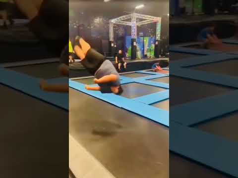 Fat kid trampoline flips